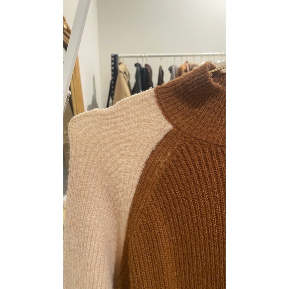 Nordstrom Lush Brown + Cream Sweater - Picture 3 of 5